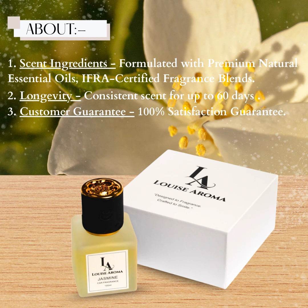 Jasmine Car Fragrance (Alcohol free) - Louise aroma